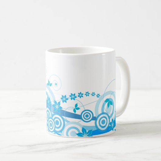 Blauwe lente koffiemok (Voorkant rechts)