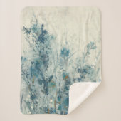 Blauwe lente sherpa deken (Voorkant)