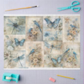 Blauwe lente tissuepapier (Craft)