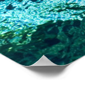 Blauwe lente waterafdruk poster (Hoek)