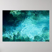 Blauwe lente waterafdruk poster (Voorkant)