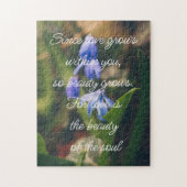 Blauwe lentevloer legpuzzel (Verticaal)