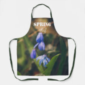 Blauwe lentevloer schort (Voorkant)