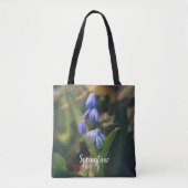 Blauwe lentevloer tote bag (Voorkant)