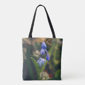 Blauwe lentevloer tote bag (Achterkant)