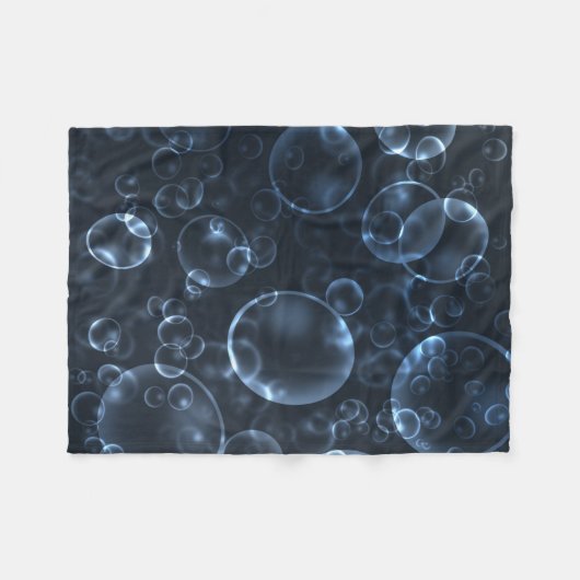 Blauwe lenzen fleece deken (Voorkant (Horizontaal))