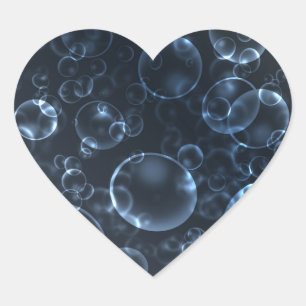 Blauwe lenzen hart sticker