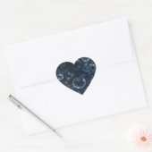 Blauwe lenzen hart sticker (Envelop)