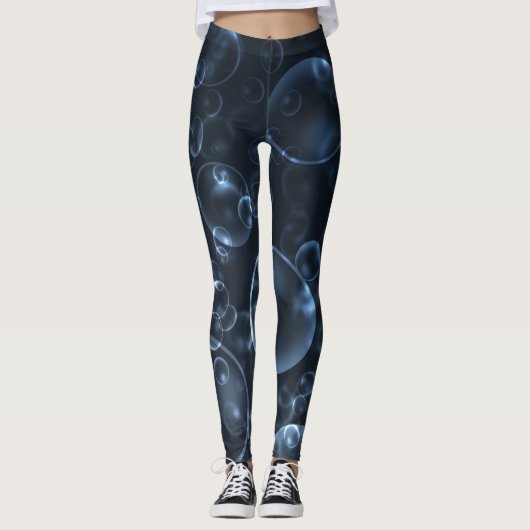 Blauwe lenzen leggings (Voorkant)