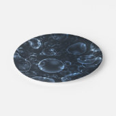 Blauwe lenzen papieren bordje (Gekanteld)