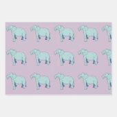 Blauwe lephant Lavender Wrapping Paper Sheets (Voorkant 2)