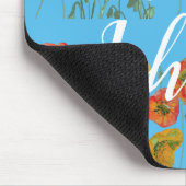 Blauwe leraren Naam florale computer Mouse Mat Pad Muismat (Hoek)