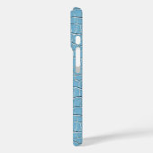 Blauwe Leren Textuur Moderne Minimalistische Esthe Case-Mate iPhone Case (Achterkant / Links)
