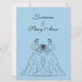 Blauwe Lesbische uitnodiging (Achterkant)