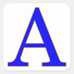 Blauwe letter A Sticker