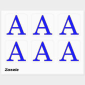 Blauwe letter A Sticker (Vel)
