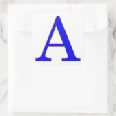 Blauwe letter A Sticker (Tas)