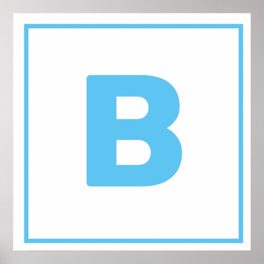 Blauwe letter B Poster (Voorkant)