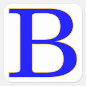Blauwe letter B Sticker (Voorkant)