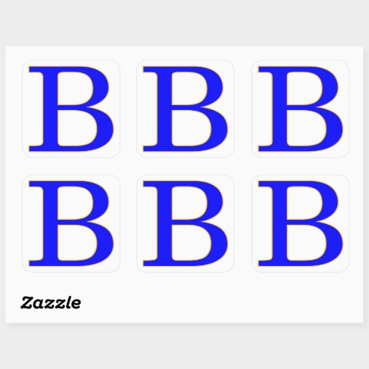 Blauwe letter B Sticker (Vel)