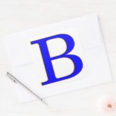 Blauwe letter B Sticker (Envelop)