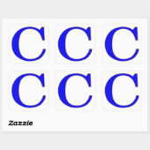 Blauwe letter C Sticker (Vel)