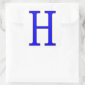 Blauwe letter H Sticker (Tas)