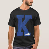 Blauwe letter K Kentucky T-shirt (Voorkant)