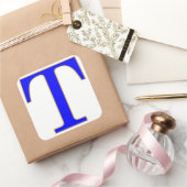 Blauwe letter T Sticker (Geschenken)
