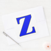 Blauwe letter Z Sticker (Envelop)