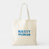 blauwe letters van de " akelige vrouw " tote bag (Achterkant)
