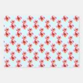 Blauwe Leuke Aap Gepersonaliseerde Gelukkige Verja Inpakpapier Vel (Voorkant 3)