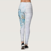 Blauwe Leverbloem Leggings (Achterkant)