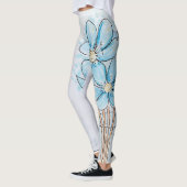 Blauwe Leverbloem Leggings (Links)