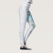 Blauwe Leverbloem Leggings (Rechts)