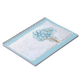 Blauwe Leverbloem Notitieboek (Linkerzijde)