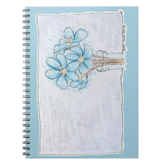 Blauwe Leverbloem Notitieboek