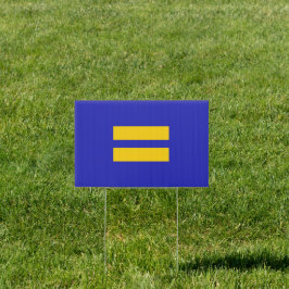 Blauwe LGBTQ+ rechtenvlag Tuinbord
