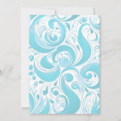 Blauwe libel | Aqua Blue Swirls | Natuur liefhebbe Kaart (Achterkant)