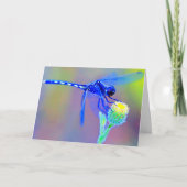 Blauwe libel blanco binnenkant kaart (Voorkant)