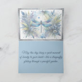 Blauwe Libel Botanische Aquarel Kaart (Binnen)