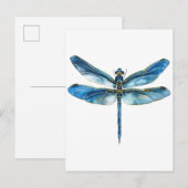 Blauwe libel briefkaart (Voorkant / Achterkant)