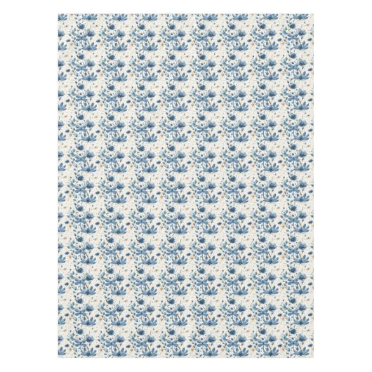 Blauwe libel en bloemen tafelkleed (Voorkant)