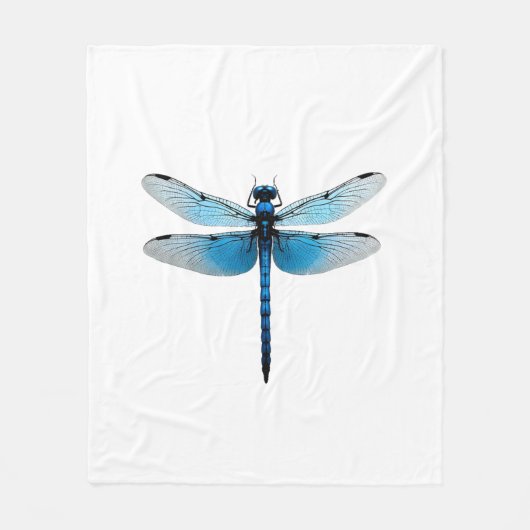 Blauwe Libel - Insecten Dierenliefhebber Ento Fleece Deken (Voorkant)