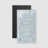 Blauwe libel kleine witte bloemen bruiloft (Voorkant / Achterkant)