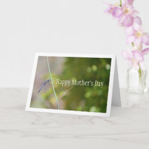 Blauwe Libel op Steel Portret Kaart