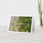 Blauwe Libel op Steel Portret Kaart (Voorkant)