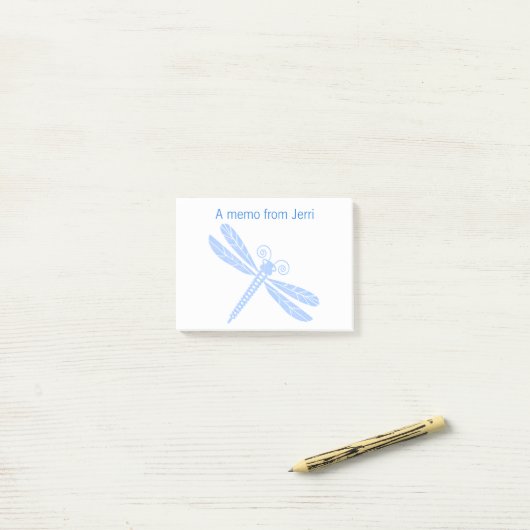 Blauwe Libel Post It Notitieblok Post-it® Notes (Op bureau)
