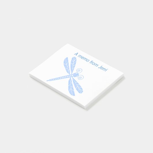 Blauwe Libel Post It Notitieblok Post-it® Notes (Schuin)