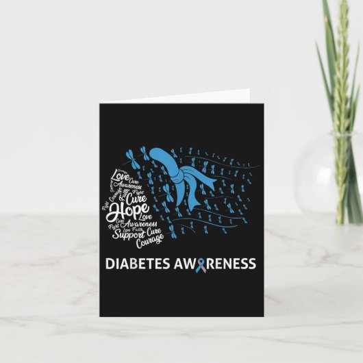 Blauwe Libel Type 1 Diabetes Bewustzijnsdag Warri Kaart (Voorkant)